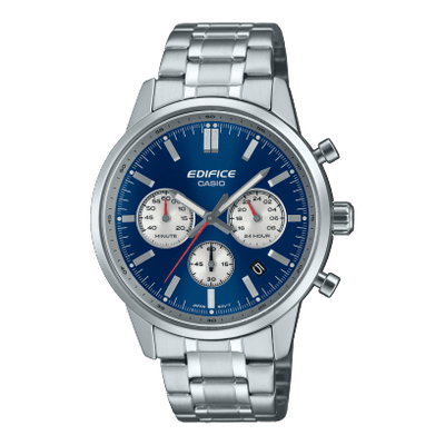 Edifice - Cronografo Uomo Edifice 40.5mm In Acciaio Quadrante Blu - Nazareno Bancone Gioielli