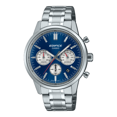 Edifice - Cronografo Uomo Edifice 40.5mm In Acciaio Quadrante Blu - Nazareno Bancone Gioielli