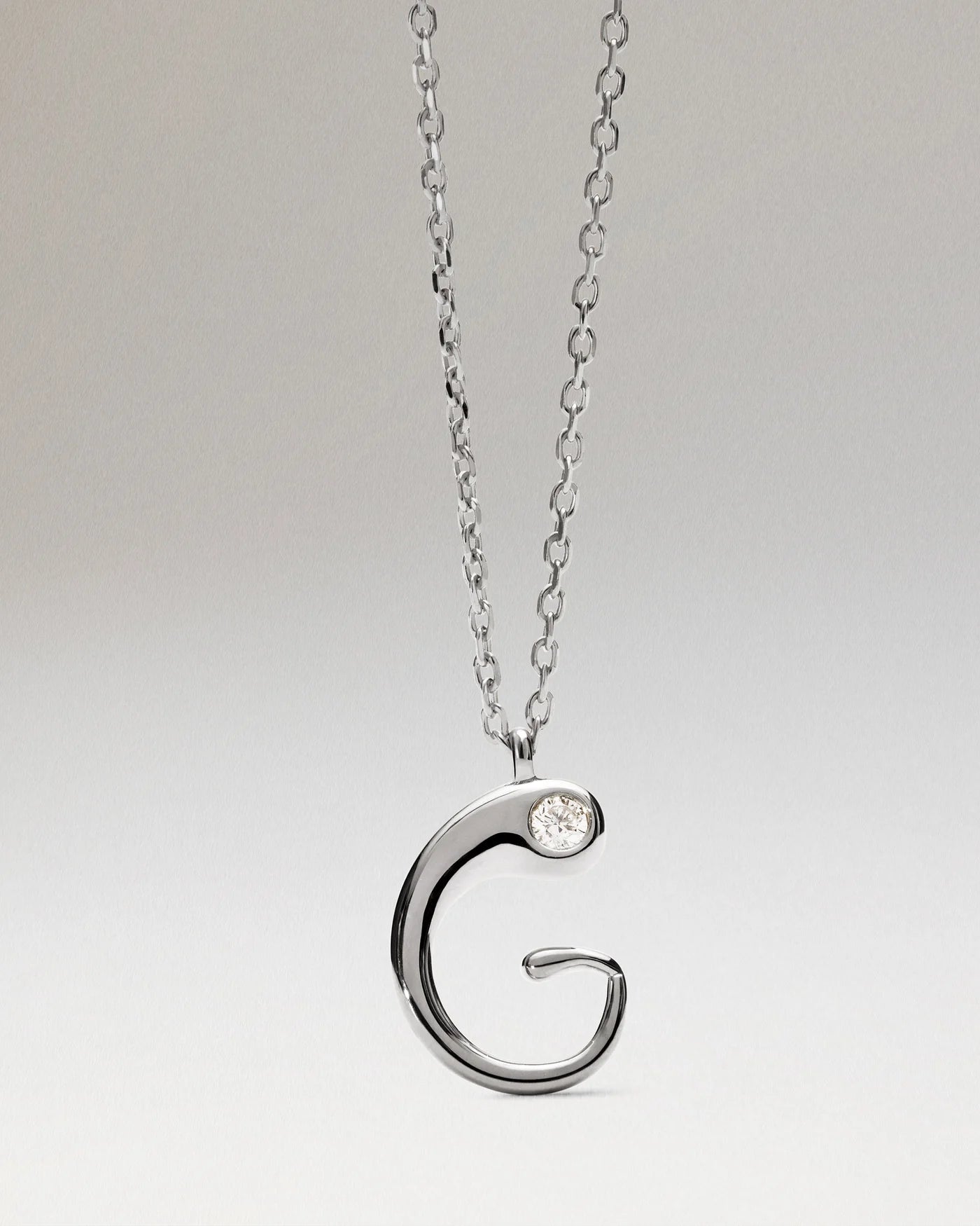 Collana Pdpaola Con Ciondolo In Argento 925 Con Iniziale Placcato Oro 18k O Rodio