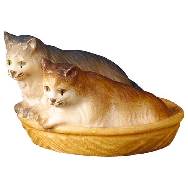 ULPE Wood Art - Gatti nel cesto in Legno per Presepe – Proporzionata per Figure Umane da 15 cm - Nazareno Bancone Gioielli