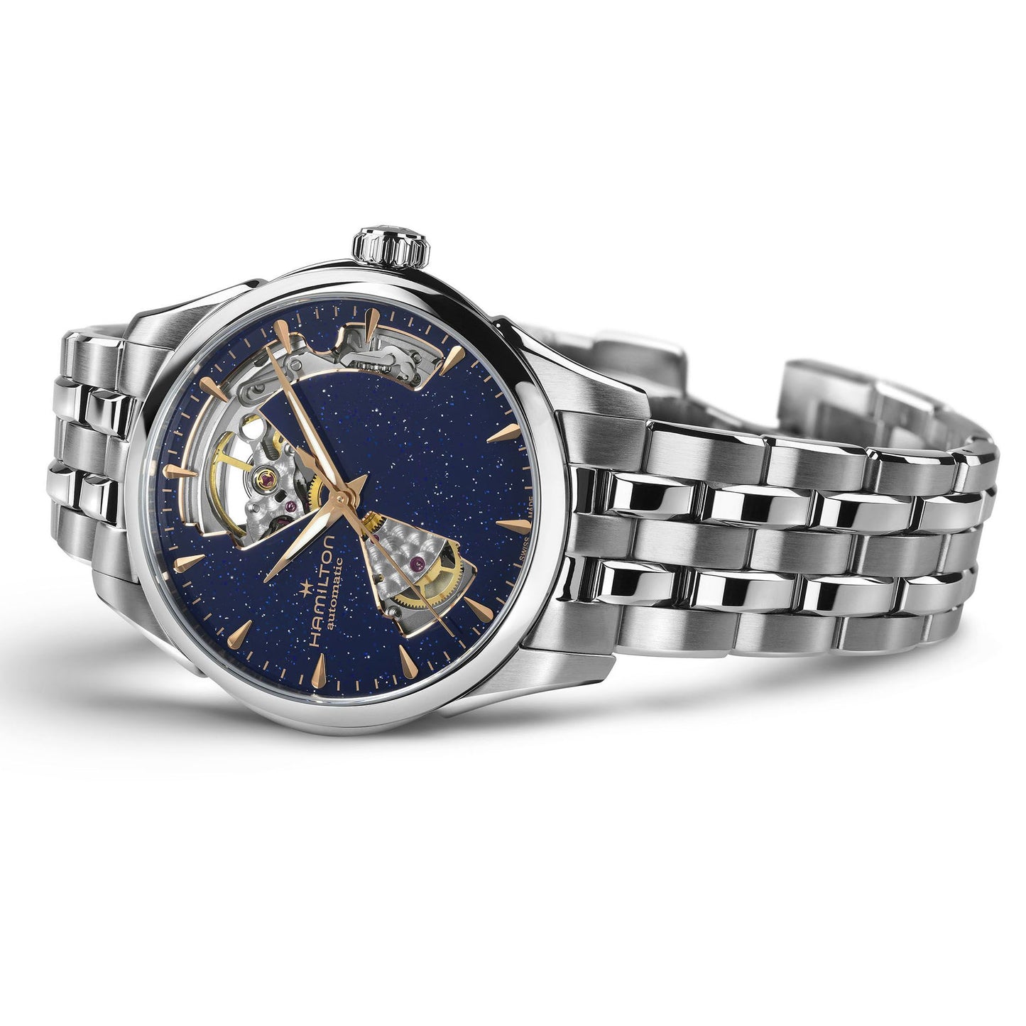 Orologio Donna Hamilton 36mm In Acciaio Quadrante Blu Avventurina