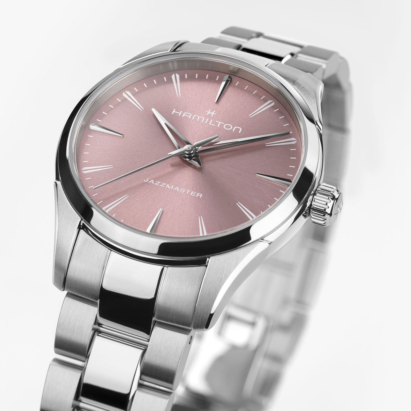 Orologio Uomo Hamilton 32mm In Acciaio Quadrante Rosa Cipria