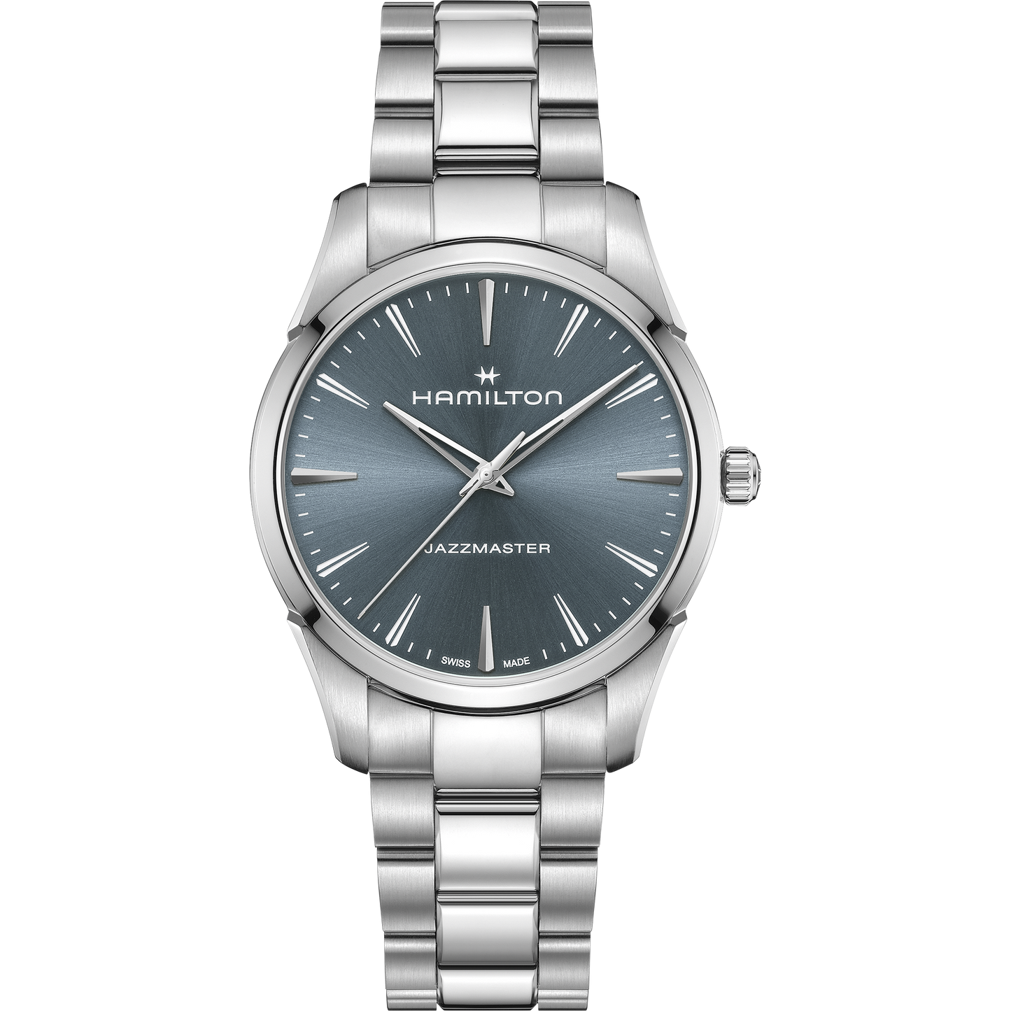 Orologio Uomo Hamilton 40mm In Acciaio Quadrante Blu Polvere Scuro