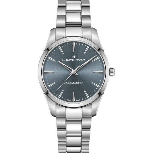 Orologio Uomo Hamilton 40mm In Acciaio Quadrante Blu Polvere Scuro