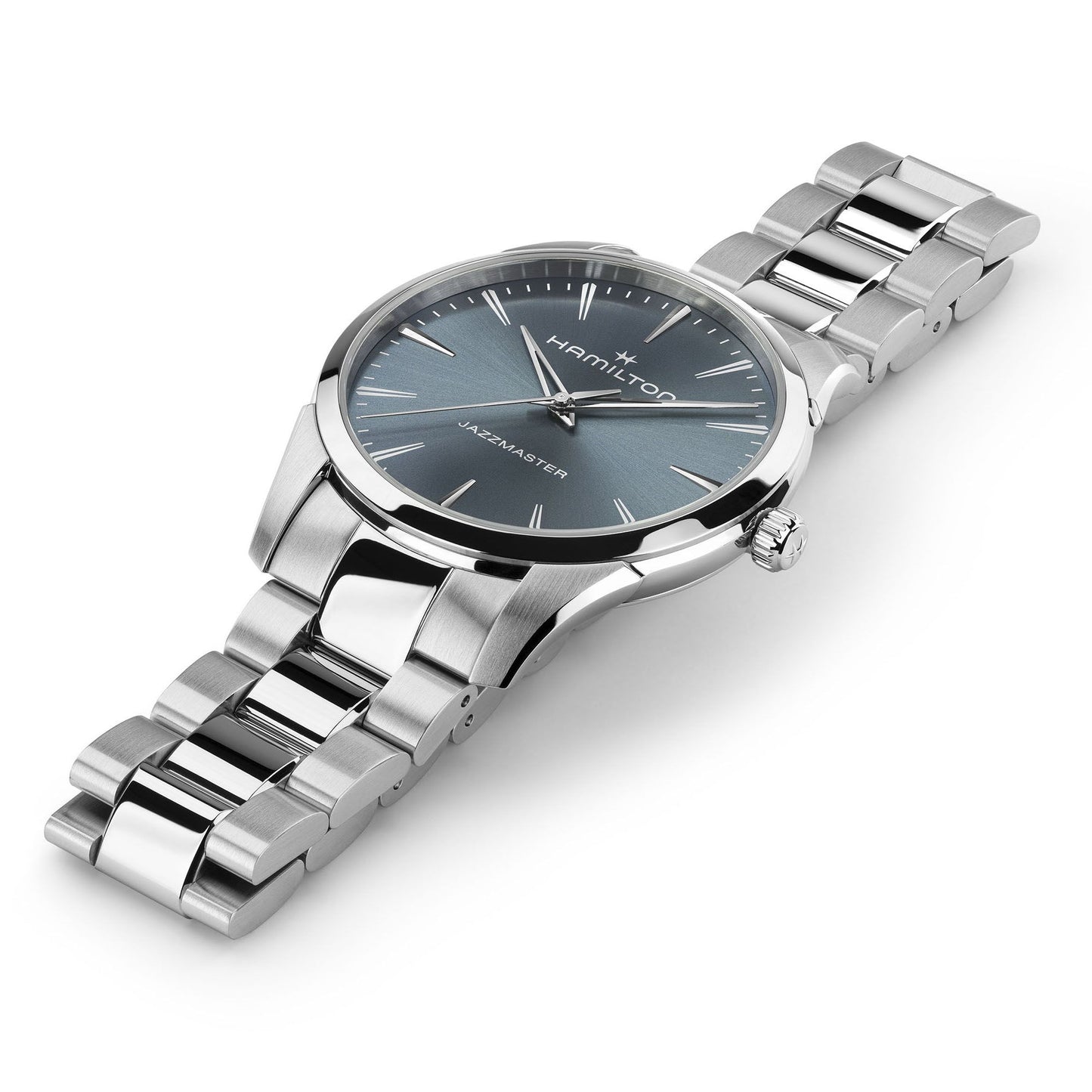 Orologio Uomo Hamilton 40mm In Acciaio Quadrante Blu Polvere Scuro