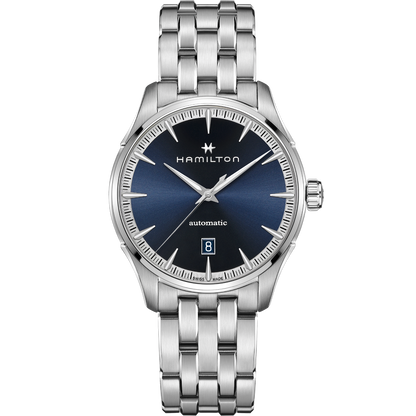 Orologio Analogico Hamilton 40mm In Acciaio Quadrante Blu
