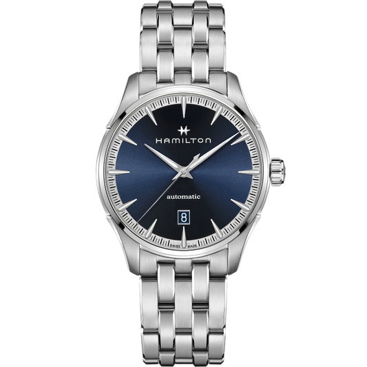 Orologio Analogico Hamilton 40mm In Acciaio Quadrante Blu