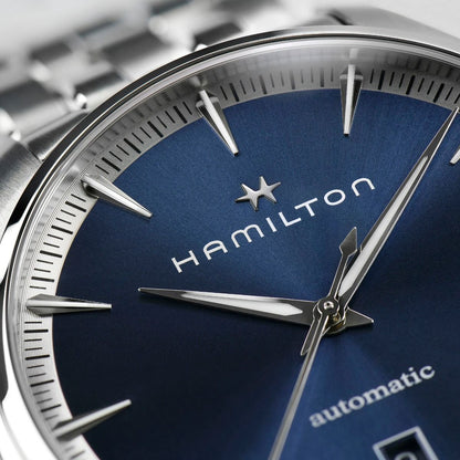 Orologio Analogico Hamilton 40mm In Acciaio Quadrante Blu