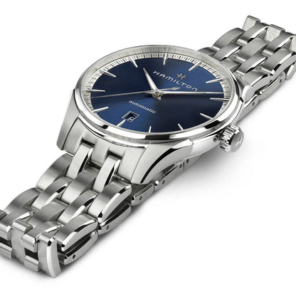 Orologio Analogico Hamilton 40mm In Acciaio Quadrante Blu