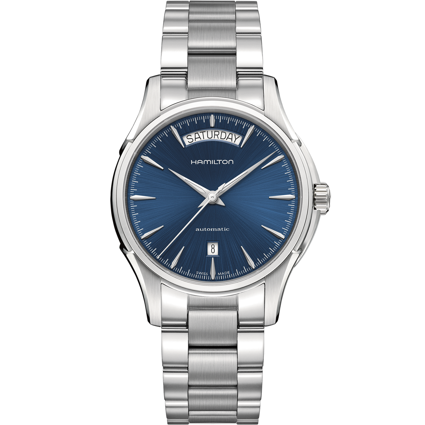 Orologio Analogico Uomo Hamilton In Acciaio Quadrante Blu