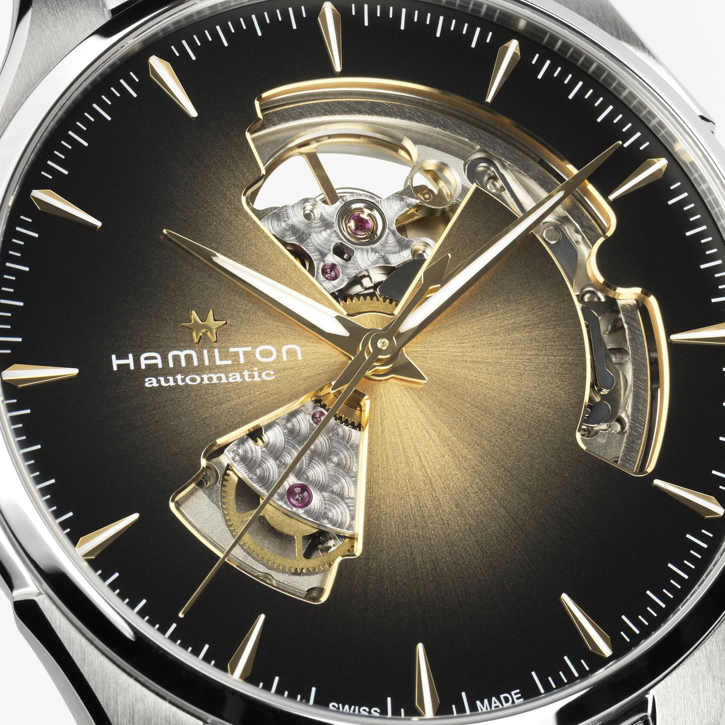 Orologio Uomo Hamilton 40mm In Acciaio Quadrante Champagne