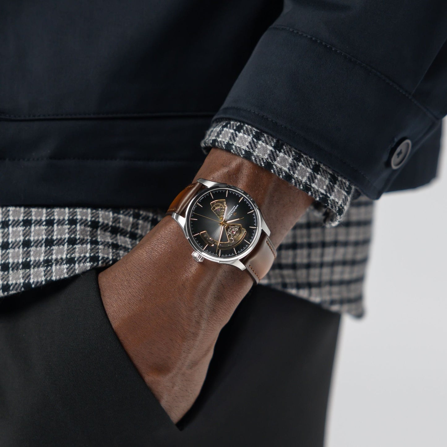 Orologio Uomo Hamilton 40mm In Acciaio Quadrante Champagne