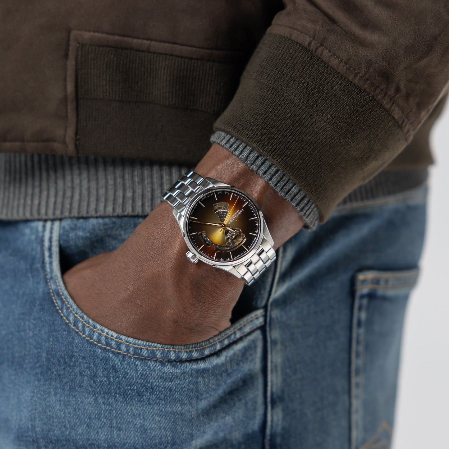 Orologio Uomo Hamilton 40mm In Acciaio Quadrante Argento