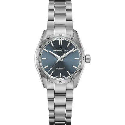 Orologio Analogico Hamilton 34mm In Acciaio Quadrante Blu Chiaro