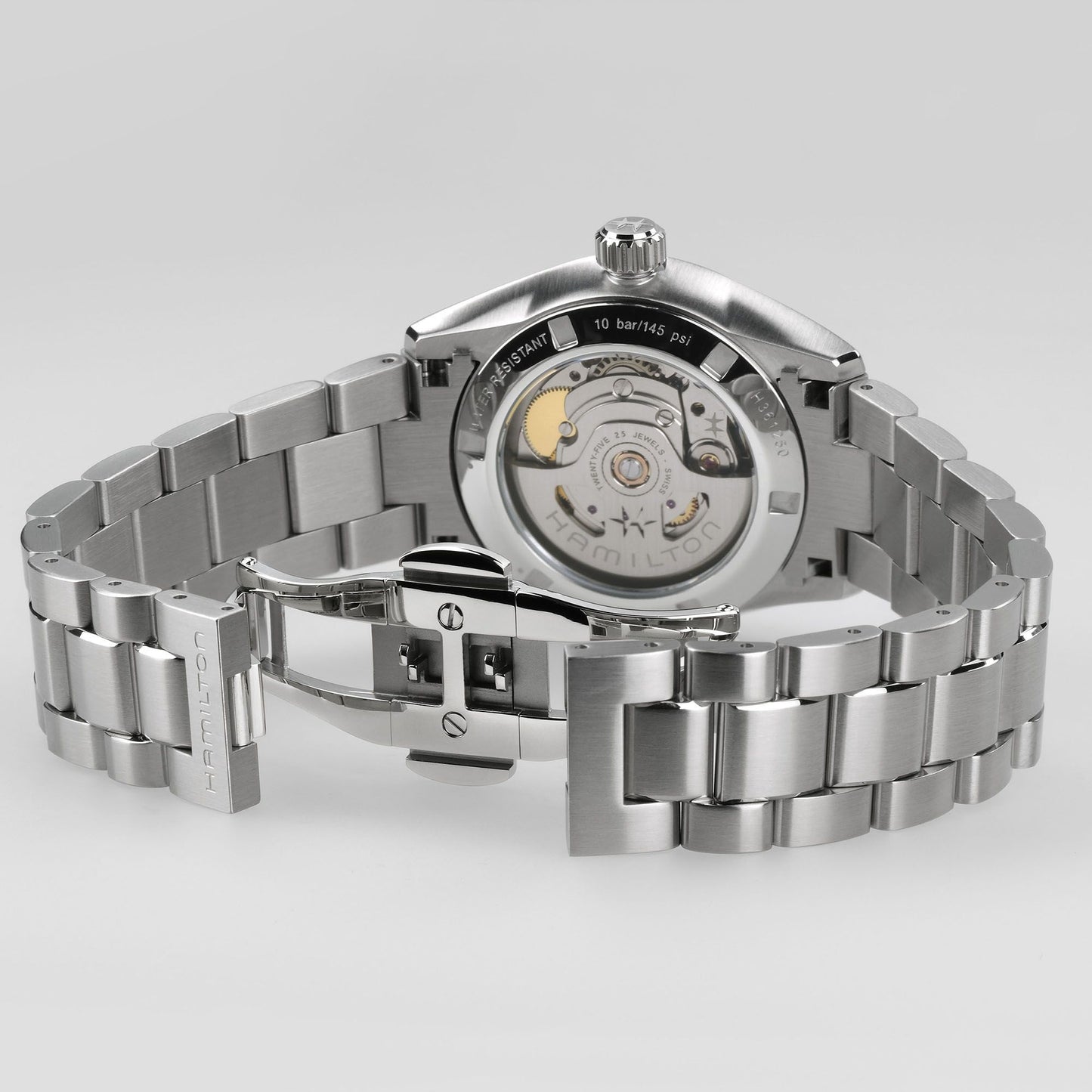 Orologio Hamilton 34mm In Acciaio Quadrante Verde