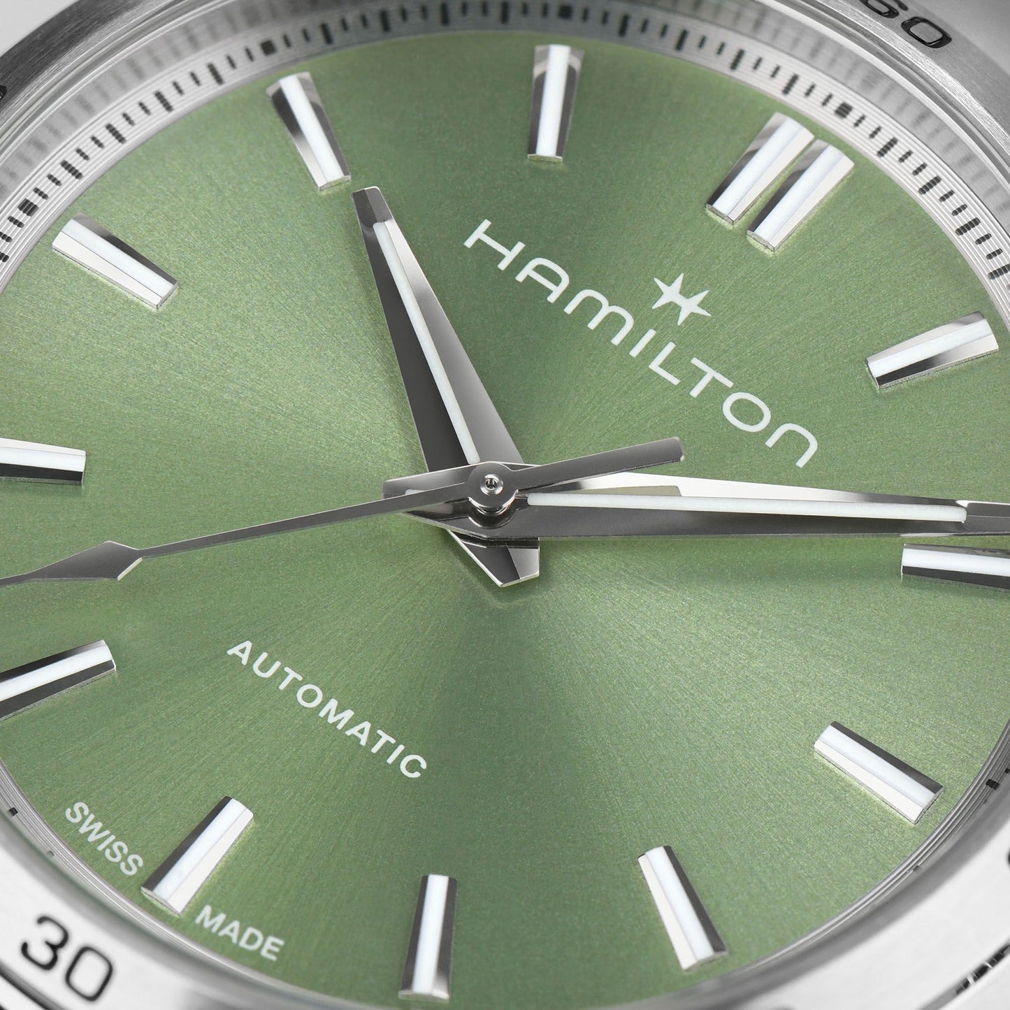 Orologio Hamilton 34mm In Acciaio Quadrante Verde