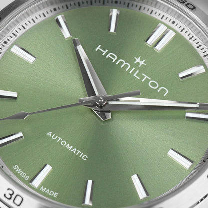 Orologio Hamilton 34mm In Acciaio Quadrante Verde