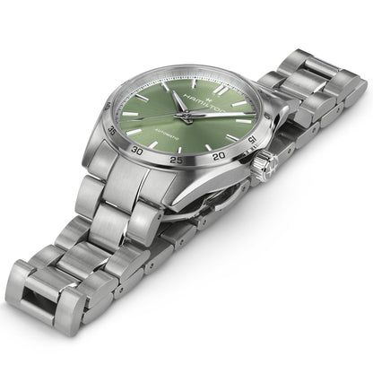 Orologio Hamilton 34mm In Acciaio Quadrante Verde