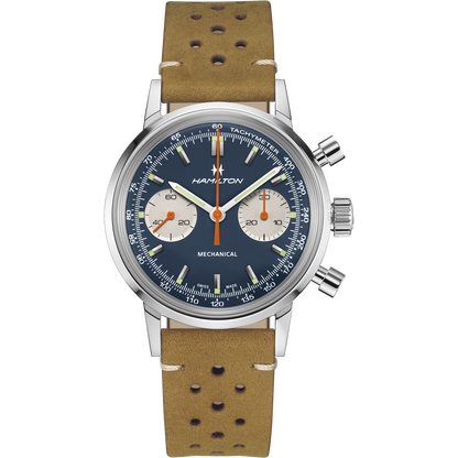 Cronografo Hamilton Watch Hamilton da Uomo American Classic Intra-Matic H in acciaio 40 mm blu