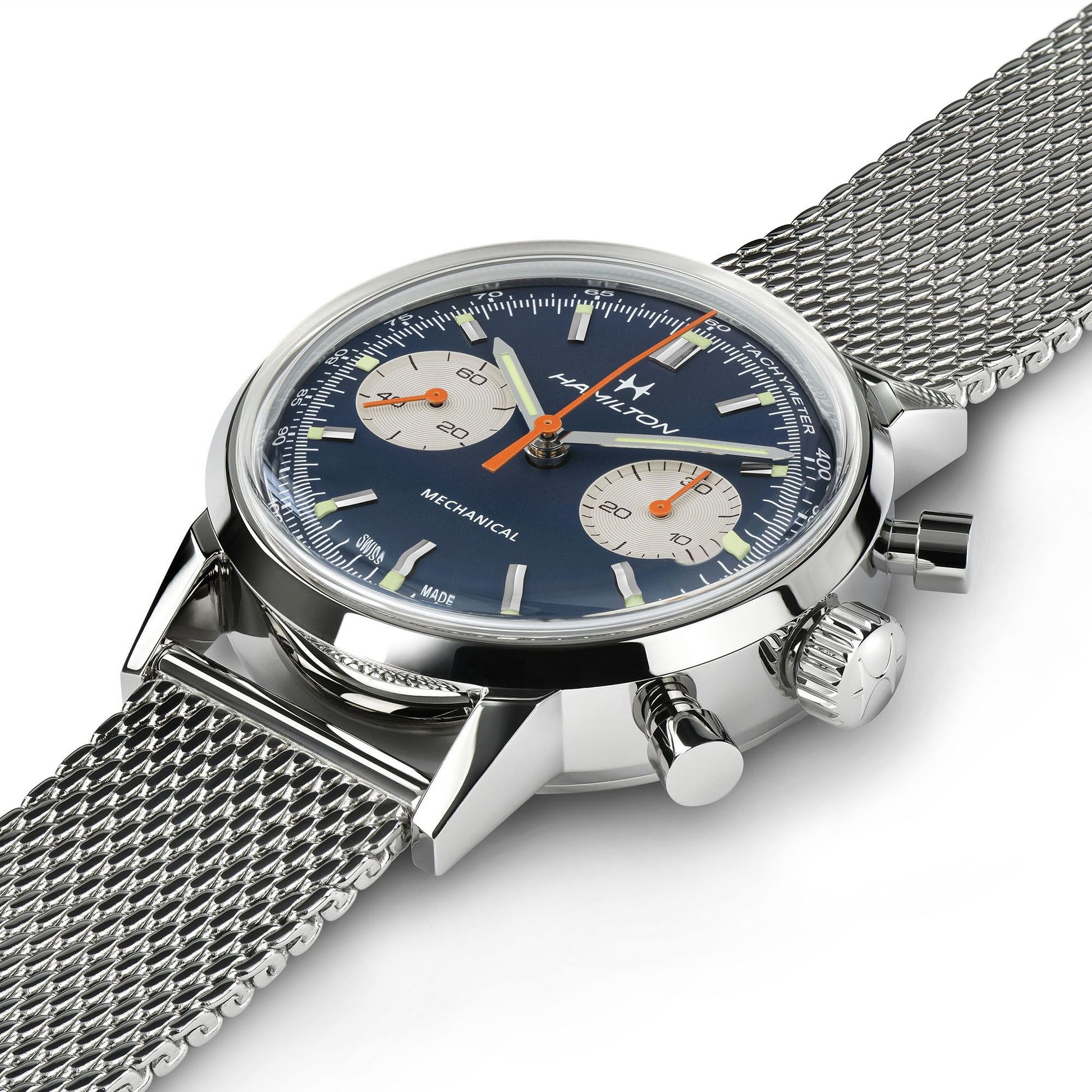 Cronografo Hamilton Watch Hamilton da Uomo American Classic Intra-Matic H in acciaio 40 mm blu