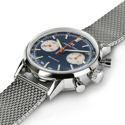 Cronografo Hamilton Watch Hamilton da Uomo American Classic Intra-Matic H in acciaio 40 mm blu