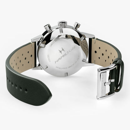 Orologio Cronografo Uomo Hamilton 40mm Acciaio Quadrante Verde Intenso Fumé