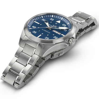 Orologio Hamilton 42mm In Acciaio Quadrante Blu