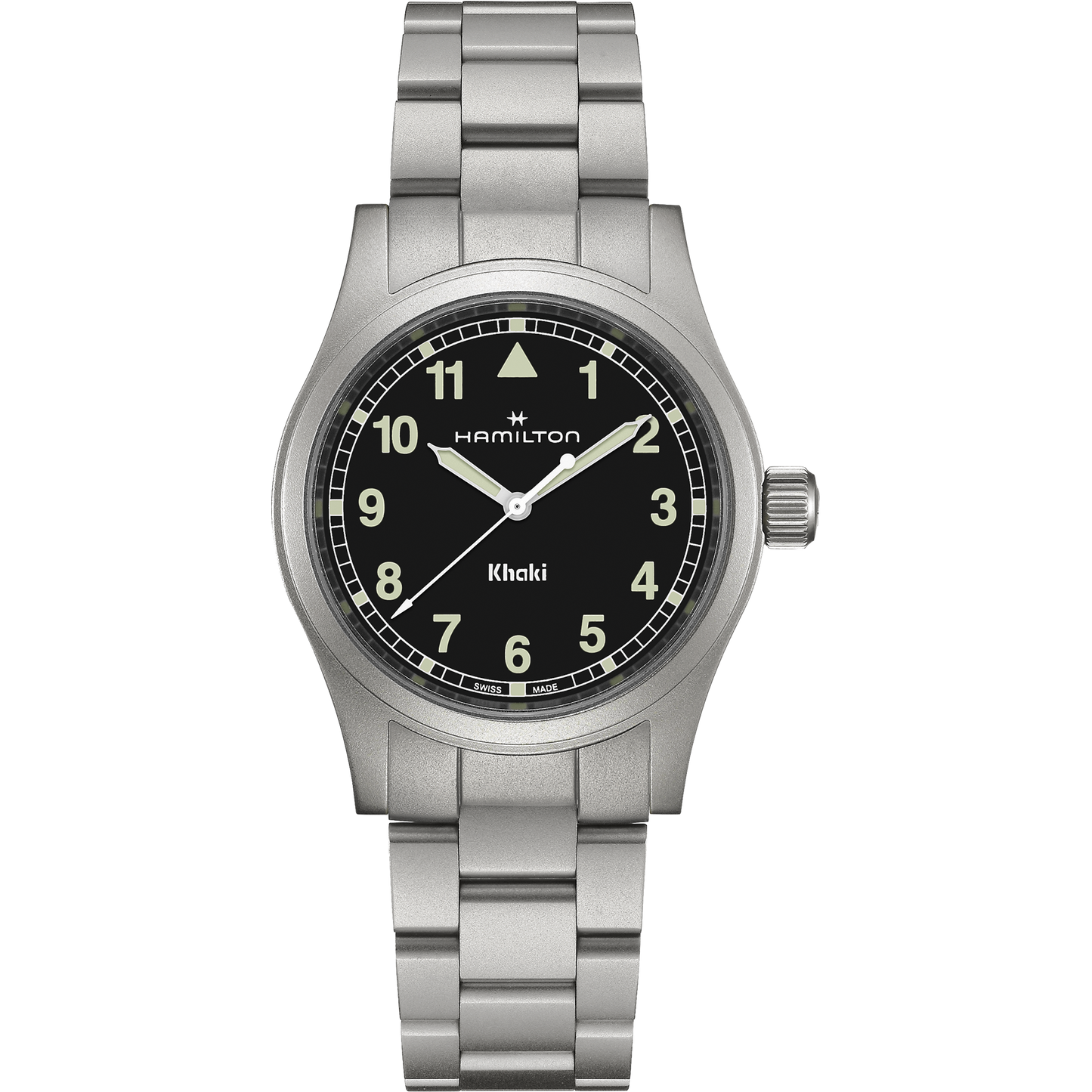 Orologio Hamilton 38mm In Acciaio Quadrante Nero