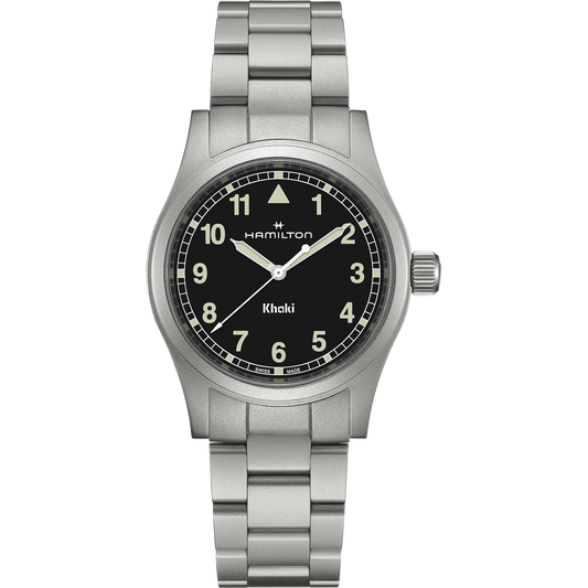 Orologio Hamilton 38mm In Acciaio Quadrante Nero