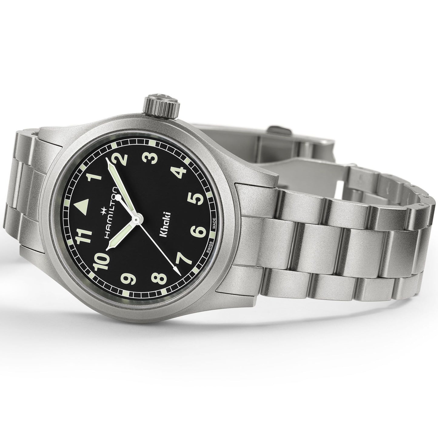 Orologio Hamilton 38mm In Acciaio Quadrante Nero