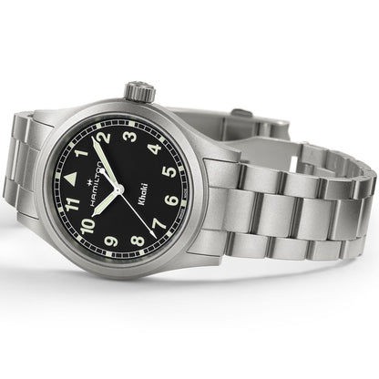 Orologio Hamilton 38mm In Acciaio Quadrante Nero