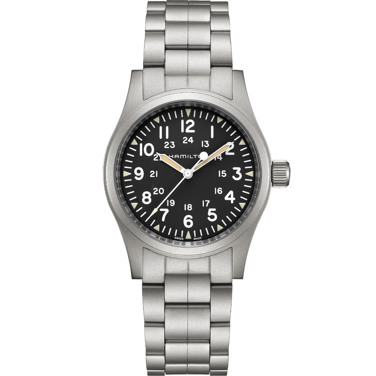 Orologio Hamilton 38mm In Acciaio Quadrante Nero