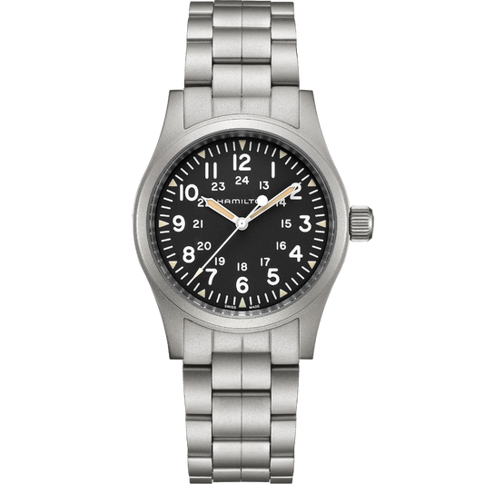Orologio Hamilton 38mm In Acciaio Quadrante Nero