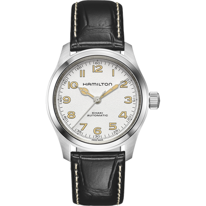 Orologio Unisex Hamilton 38mm In Acciaio Quadrante Bianco
