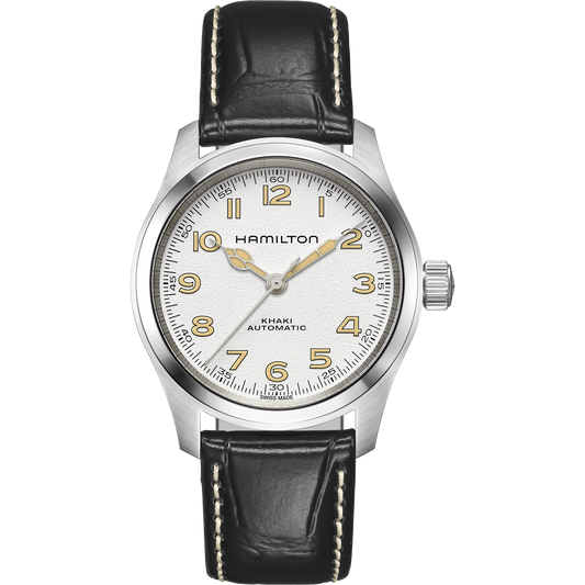 Orologio Unisex Hamilton 38mm In Acciaio Quadrante Bianco