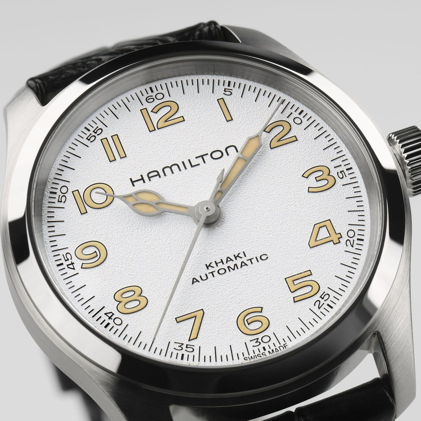 Orologio Unisex Hamilton 38mm In Acciaio Quadrante Bianco