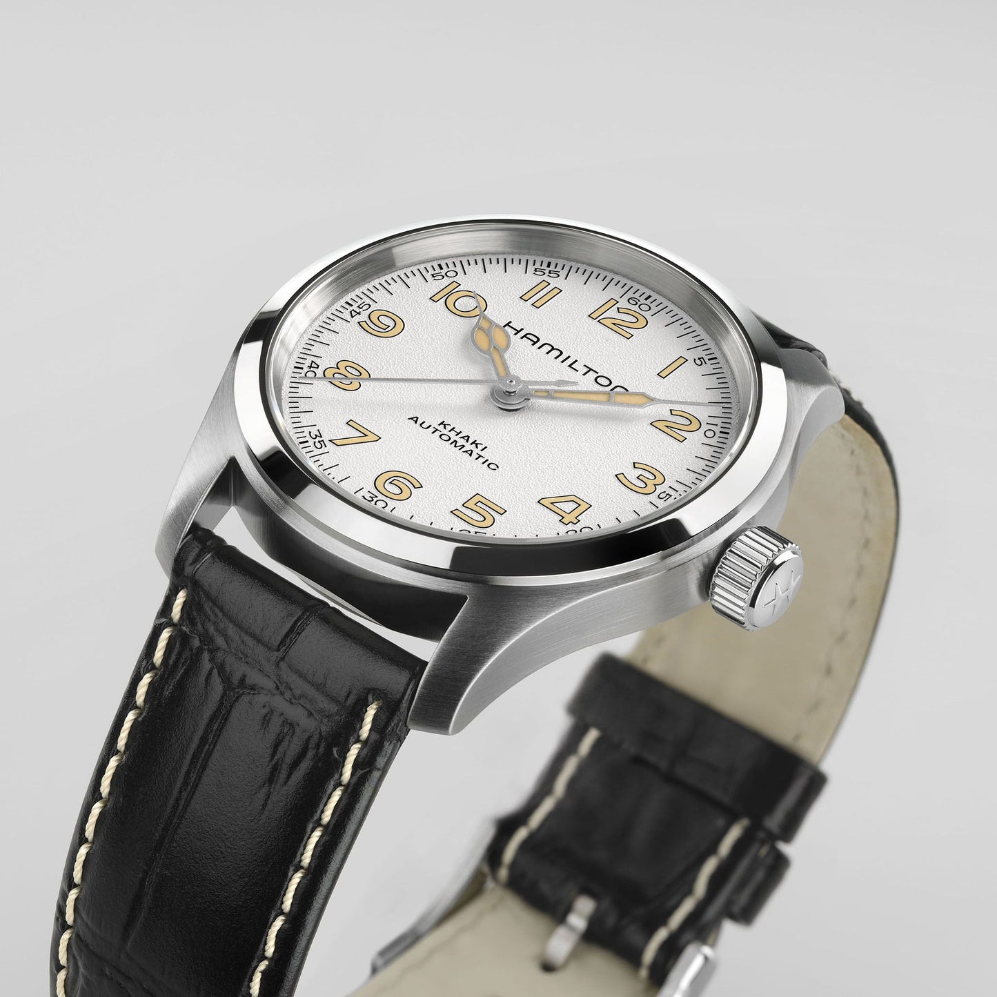 Orologio Unisex Hamilton 38mm In Acciaio Quadrante Bianco