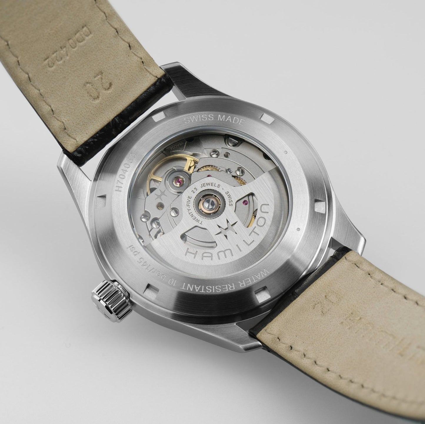 Orologio Unisex Hamilton 38mm In Acciaio Quadrante Bianco