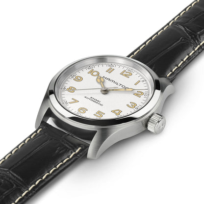 Orologio Unisex Hamilton 38mm In Acciaio Quadrante Bianco