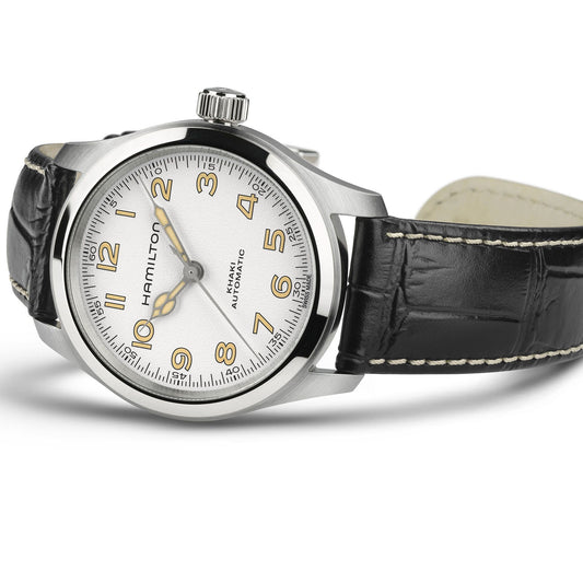 Orologio Unisex Hamilton 38mm In Acciaio Quadrante Bianco