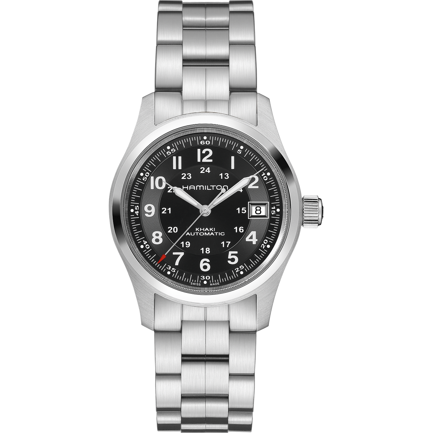 Orologio Uomo Hamilton 38mm In Acciaio Quadrante Nero