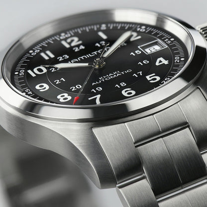 Orologio Uomo Hamilton 38mm In Acciaio Quadrante Nero