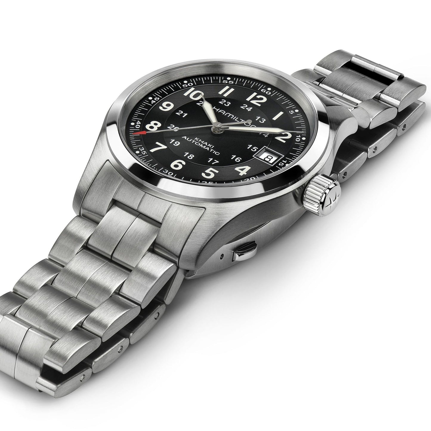Orologio Uomo Hamilton 38mm In Acciaio Quadrante Nero