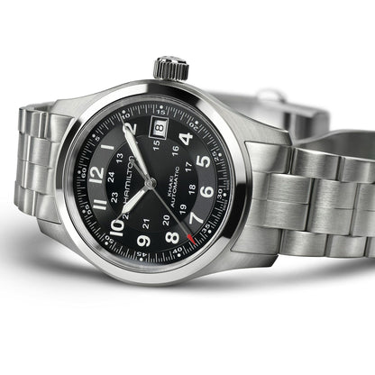 Orologio Uomo Hamilton 38mm In Acciaio Quadrante Nero