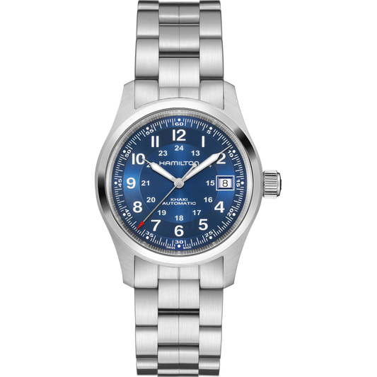 Orologio Uomo Hamilton 38mm In Acciaio Quadrante Blu Navy