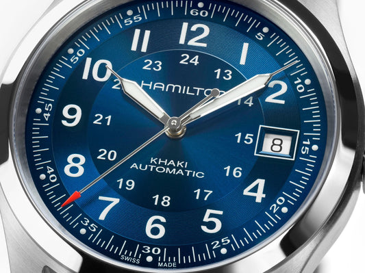 Orologio Uomo Hamilton 38mm In Acciaio Quadrante Blu Navy