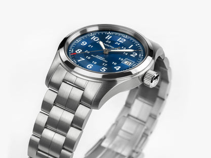 Orologio Uomo Hamilton 38mm In Acciaio Quadrante Blu Navy