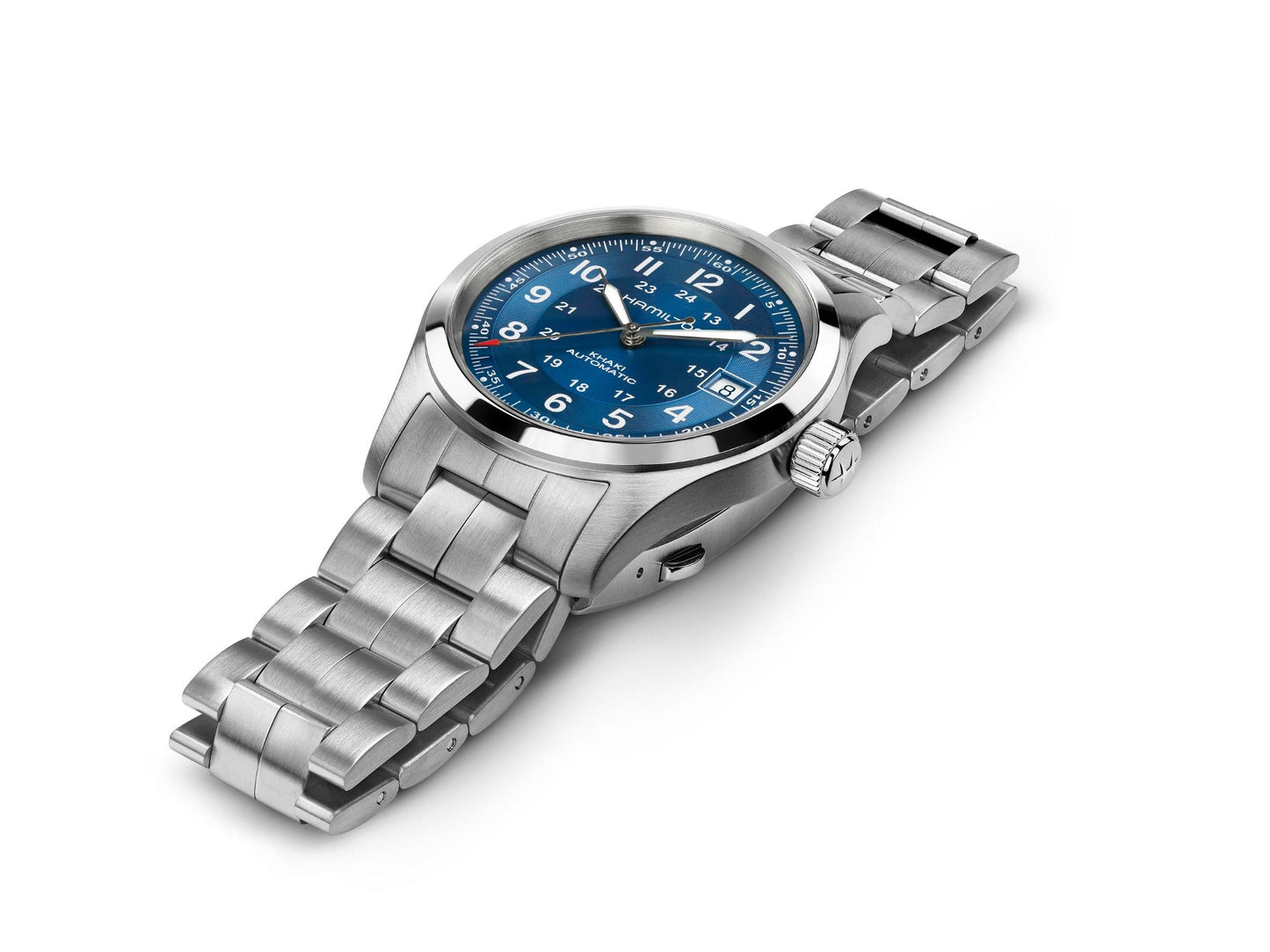 Orologio Uomo Hamilton 38mm In Acciaio Quadrante Blu Navy