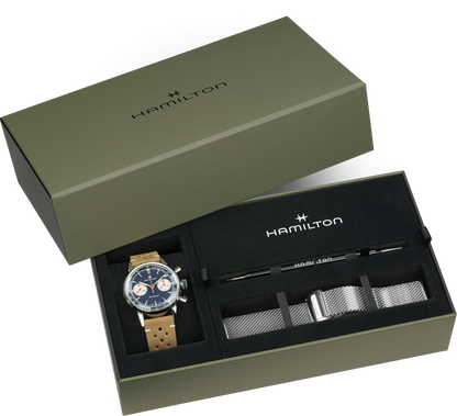 Cronografo Hamilton Watch Hamilton da Uomo American Classic Intra-Matic H in acciaio 40 mm blu
