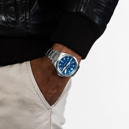 Orologio Hamilton 42mm In Acciaio Quadrante Blu
